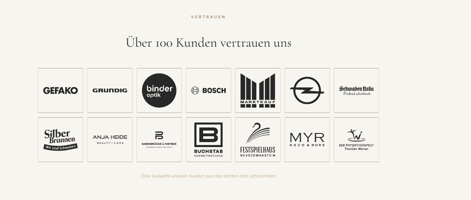 Ausgewählte Kunden der STEP Group